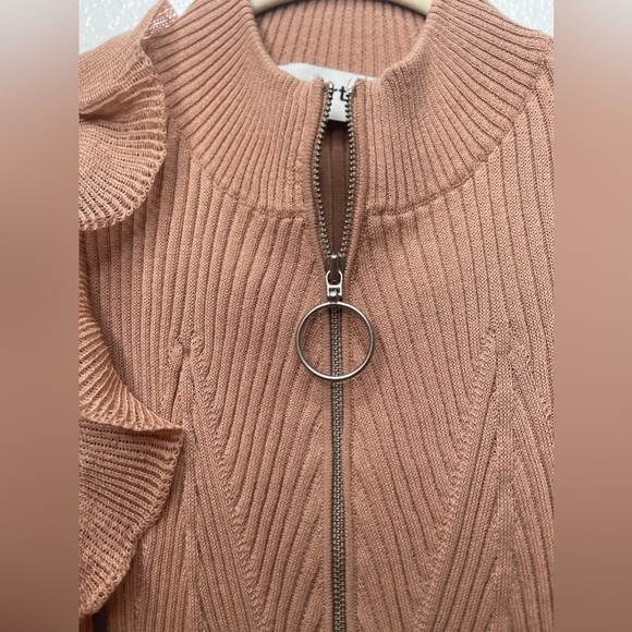 Self Portrait Ribbed cold shoulder sweater dress Sz med - Picture 5 of 16